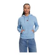 Basis Badge Hoodie - Blauw Tommy Jeans , Blue , Dames