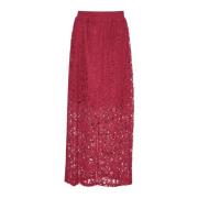 Elegante kanten rok in Rumba Red Kaffe , Red , Dames