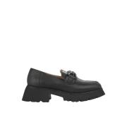 Rhinestone Platform Loafer Alma EN Pena , Black , Dames