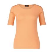 Geribbeld T-shirt Marc Cain , Orange , Dames