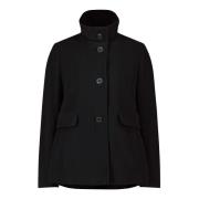 Casual Wool Jacket with Sporty Details Gil Bret , Black , Dames