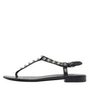 Pre-owned Leather sandals Balenciaga Vintage , Black , Dames