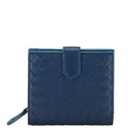 Pre-owned Leather wallets Bottega Veneta Vintage , Blue , Dames