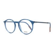 Blauwe Ronde Plastic Titanium Optische Monturen Ermenegildo Zegna , Bl...