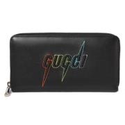 Pre-owned Leather wallets Gucci Vintage , Black , Dames