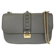 Pre-owned Leather crossbody-bags Valentino Vintage , Gray , Dames