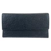 Pre-owned Leather wallets Gucci Vintage , Black , Heren