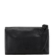 Pre-owned Leather clutches Valentino Vintage , Black , Dames