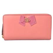 Pre-owned Leather wallets Gucci Vintage , Pink , Dames