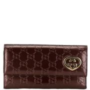 Pre-owned Leather wallets Gucci Vintage , Brown , Dames