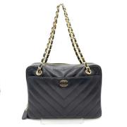 Pre-owned Leather chanel-bags Chanel Vintage , Black , Dames