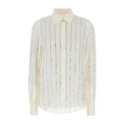 Zijden Witte Shirt Elegante Stijl Ermanno Scervino , White , Dames