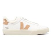 Witte Sneakers Met Structuur Vetersluiting Veja , White , Dames