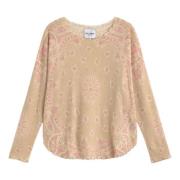 Mandala Oversized Sweater Kujten , Beige , Dames