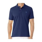 King Piqué Polo Shirt - Blauw U.s. Polo Assn. , Blue , Heren