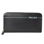 Pre-owned Leather wallets Prada Vintage , Black , Dames