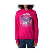 Casual Katoenen T-shirt Zadig & Voltaire , Pink , Dames