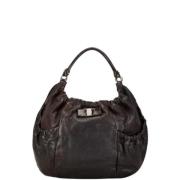 Pre-owned Leather handbags Salvatore Ferragamo Pre-owned , Brown , Dam...