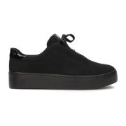 Dames zwarte sneakers met aantrekkelijke vetersluiting Kazar , Black ,...