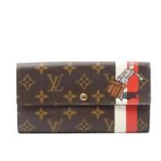 Pre-owned Canvas wallets Louis Vuitton Vintage , Red , Dames