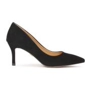 Minimalistische zwarte suède stiletto pumps Kazar , Black , Dames