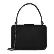 Dames zwarte clutch tas Kazar , Black , Dames