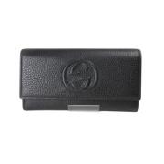 Pre-owned Leather wallets Gucci Vintage , Black , Heren