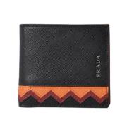 Pre-owned Leather wallets Prada Vintage , Black , Heren