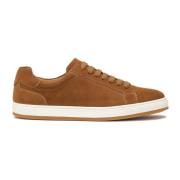 Bruine suède sneakers met witte zool Kazar , Brown , Heren