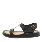 Pre-owned Leather sandals Burberry Vintage , Black , Dames