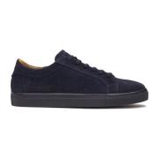 Donkerblauwe sneakers met vetersluiting bovenkant Kazar , Blue , Heren