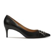 Zwarte lage pumps versierd met strepen Kazar , Black , Dames