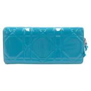 Pre-owned Canvas wallets Dior Vintage , Blue , Dames