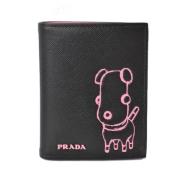 Pre-owned Leather wallets Prada Vintage , Black , Dames