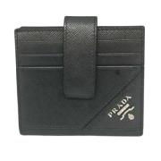 Pre-owned Leather wallets Prada Vintage , Black , Dames