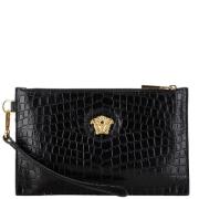 Pre-owned Leather clutches Versace Pre-owned , Black , Dames