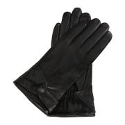 Elegante zwarte handschoenen met een decoratieve knoop Kazar , Black ,...