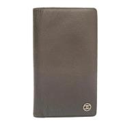 Pre-owned Leather wallets Chanel Vintage , Gray , Dames