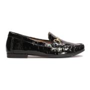 Klassieke mocassins in reliëf lakleer Kazar , Black , Dames