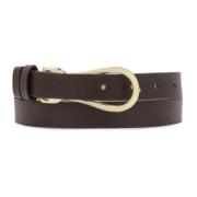 Smalle donkerbruine riem met decoratieve gesp Kazar , Brown , Dames