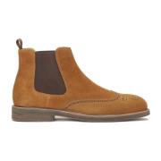 Bronzen Chelsea-laarzen met Brogue versiering Kazar , Brown , Heren