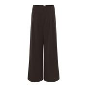 Delicioso Wijde Pijp Hoge Taille Broek My Essential Wardrobe , Brown ,...