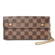 Pre-owned Canvas wallets Louis Vuitton Vintage , Brown , Dames