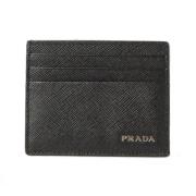 Pre-owned Leather wallets Prada Vintage , Black , Heren