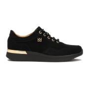 Suede zwarte sneakers Kazar , Black , Dames