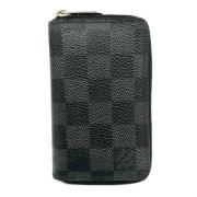 Pre-owned Canvas wallets Louis Vuitton Vintage , Black , Heren