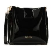 Urban handtas van lakleer Kazar , Black , Dames