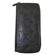 Pre-owned Leather wallets Louis Vuitton Vintage , Black , Heren