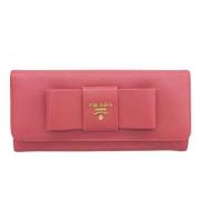 Pre-owned Leather wallets Prada Vintage , Pink , Dames