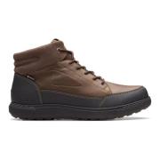 Waterdichte Leren Enkellaars - Bruin Clarks , Brown , Heren